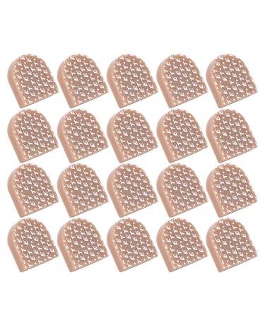 Pssopp 10 Pairs High Heel Tips Replacement Shoes Heel Dowel Shoe Repair Cover Pin Accessories for Women Lady Girls(613 Beige 19 * 20.5) 613 Beige 19*20.5
