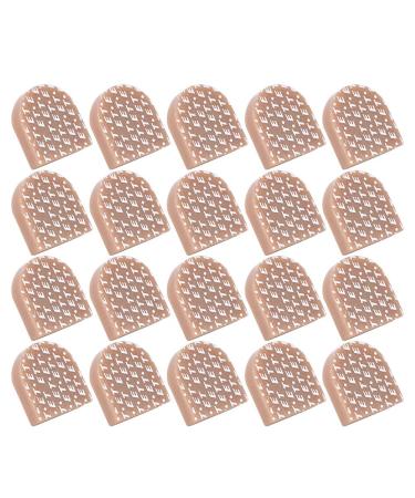 Pssopp 10 Pairs High Heel Tips Replacement Shoes Heel Dowel Shoe Repair Cover Pin Accessories for Women Lady Girls(613 Beige 19 * 20.5) 613 Beige 19*20.5