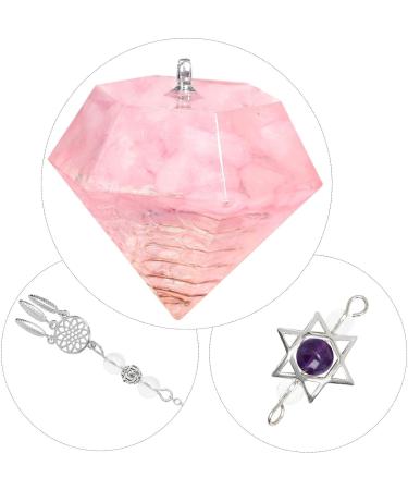 Mookaitedecor Rose Quartz Resin Crystal Point Pendulum for Reiki Healing and Divination - Buy Online on GoSupps.com