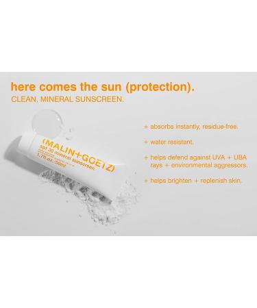 Malin + Goetz SPF 30 Mineral Sunscreen 1.7 fl. oz. - Broad Spectrum Protection - Buy Online on GoSupps.com