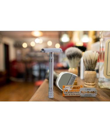 BIC Chrome Platinum Double Edge Safety Razor Disposable Single Blades (100 Pack) Pack of 100 100 count (Pack of 1) - Buy Online on GoSupps.com