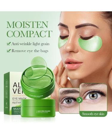 60 PCS Aloe Vera Under Eye Patches - Eliminate Dark Circles & Fine Lines | Hydrating Eye Masks with Natural Extracts for Youthful Skin - Buy Online on GoSupps.com