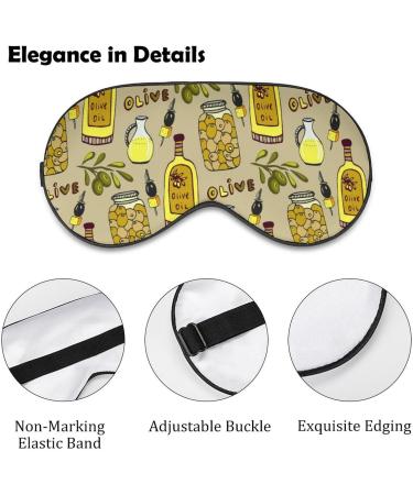 Bright Olives Seamless Sleep Mask - Adjustable Strap, Blocks Light, Ideal for Men and Women - Travel, Nap, and Night Sleep Blindfold - Buy Online on GoSupps.com