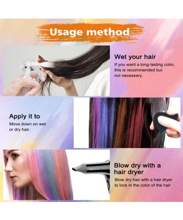 Joycabin 8 Colors Hair Chalks for Girls Washable Non-Toxic Temporary Hair Color Dye for Girls Kids Gift DIY Cosplay Carnival Christmas Valentine's Day Birthday Parties - Buy Online on GoSupps.com