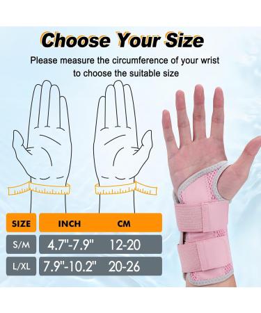Ztl Carpal Tunnel Wrist Brace for Pain Relief - Adjustable Breathable Splint for Tendonitis & Arthritis (Right Hand Pink S/M) - Buy Internationally - Buy Online on GoSupps.com