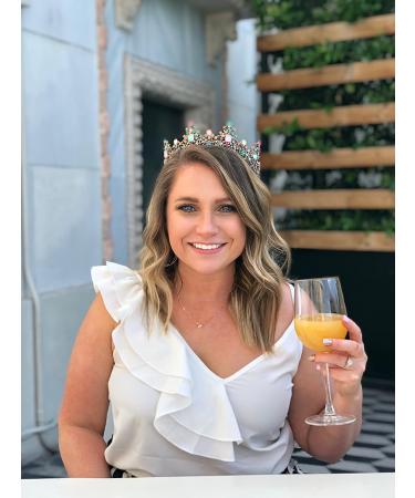 Baroque Queen Crowns and Tiaras - Crystal Wedding Crown for Women - Vintage Birthday Tiara - Halloween Costume Party Hair Accessories - Multicolor Gemstones - Buy Online on GoSupps.com