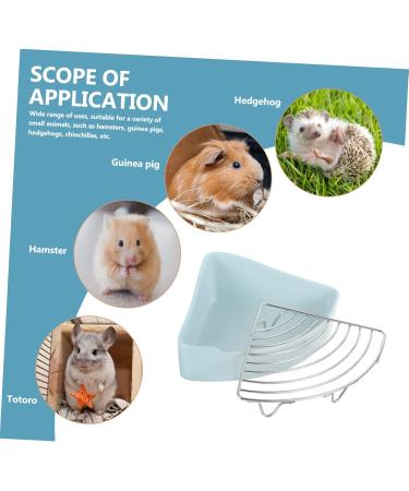 ORFOFE Small Pet Ceramic Toilet Anti-Fall Bunny Hamster Litter Pan Chinchilla Potty Tray Pet Potty Ceramics 24x18.5cm Sky-blue - Buy Online on GoSupps.com