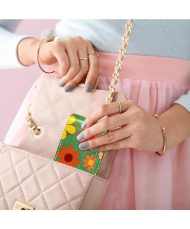 Travel Lipstick Organizer Case | Portable Makeup Bag with Mirror | Floral Design on Green | Shop Internationally - Buy Online on GoSupps.com