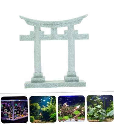 FUNOMOCYA Japanese Torii Model Home Decor Ornament Birdie House Accessories Mini Torii Gate Statue Resin Mini House Torii Gate Japanese Torii Gate Crafts Miniature Torii Gate Pvc Grey 8.50X8.00X2.50CM - Buy Online on GoSupps.com