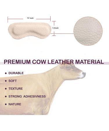 3 Pairs of Beige Leather Heel Grips Cushion Inserts Pads - 0.14 inch Thick for Improved Shoe Fit and Comfort, Prevent Blisters - Half Size Big - Buy Online on GoSupps.com