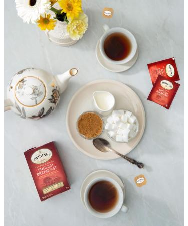 Twinings Decaf English Breakfast Individually Wrapped Tea Bags | Decaffeinated Black Tea | Smooth Flavourful Robust | 20 Count (Pack of 6) | Enjoy Hot or Iced Decaf English Breakfast 20 Count (Pack of 6) - Buy Online on GoSupps.com