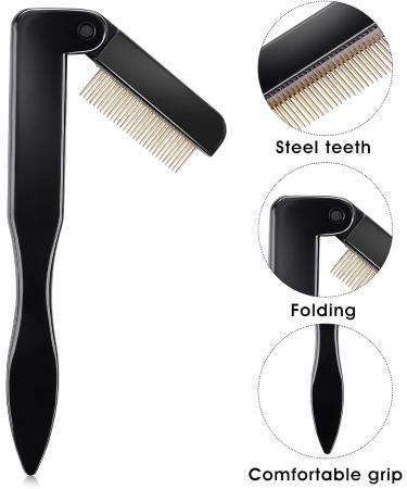 WLLHYF Folding Eyelash Comb - Black-Gold Eyelash Separator & Mascara Brush - Buy Online on GoSupps.com