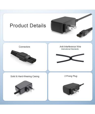 15V Shaver Charger for Philips Norelco OneBlade QP6530/70 QP6520 QP6510 QP6550 - HQ8505 Replacement Power Adapter - Buy Online on GoSupps.com
