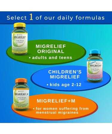 MigreLief+M - Nutritional Support for Menstrual/Hormonal Migraines - 60 Caplets - Buy Online on GoSupps.com