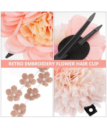 Frcolor Pink Flower Hair Clips - Japanese Cinema Inspired Hairpins for Girls & Women | Perfect for Parties Beach Weddings & Cosplay - Buy Online on GoSupps.com