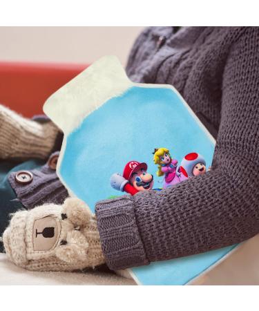 Super Mario Kids Hot Water Bottle with Cover - 2L Cute Hot Water Bag for Pain Relief & Hand Warmer - Washable Cover - Perfect Gift for Women, Children, and Friends - Buy Online on GoSupps.com