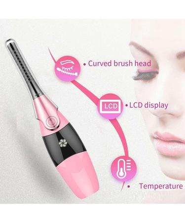Sweetness Heated Eyelash Curler Electric Eyelash Comb LCD Display Rechargeable Quick Heating Curling Pink - Buy Online on GoSupps.com