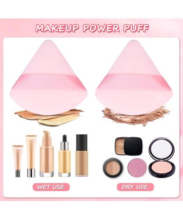 Powder Puffs 12 Pieces Pink Triangle Powder Puffs Soft Makeup Velour Puff for Pressed Powder Loose Powder Cotton Mini Powder Puff for Face Cosmetic Foundation Sponge Mineral Powder Wet Dry Makeup - Buy Online on GoSupps.com