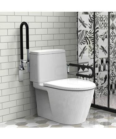 23.6-Inch Flip-Up Bathroom Grab Bar Toilet Support Assist Rails Shower Handle Toilet Safety Rail Bath and Shower Grab Bars Handicap Grab Ba - Buy Online on GoSupps.com