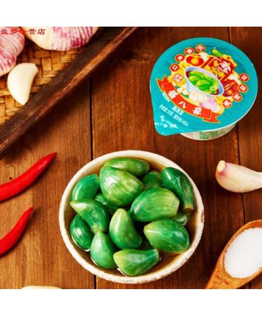 Laba Garlic Pickled Garlic Jade Garlic Emerald Green Garlic Shandong Specialty Delicious Vinegar Garlic Sour and Sweet Garlic Pickled Vegetable Vegetarian Chinese Snack (50g 1pack) 50g 1pack - Buy Online on GoSupps.com