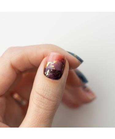 Avoa Beauty Nail Film - Romancing the Stone | Semi-Transparent Marble Nail Art Design | 20 Long-Lasting Self-Adhesive Wraps in Pink Blue Green Gold - Buy Online on GoSupps.com