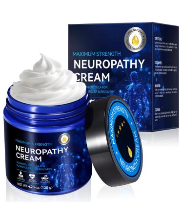 Neuropathy Cream for Feet Legs & Hands Lightweight Plant-Based Formula with Cooling Comfort 4 oz