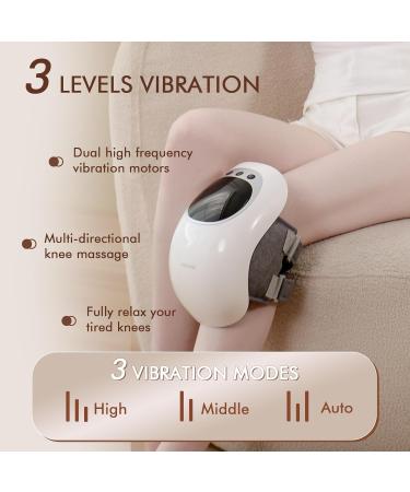 Knee Massage Device for Joint Pain Relief | Wireless Heat & Vibration | 3 Heat Levels & LCD Screen - Buy Online on GoSupps.com