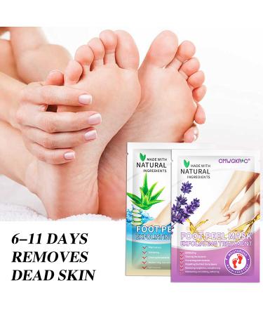 5 Pack Foot Peel Mask Exfoliator with Lavender & Aloe Vera - Callus Remover for Men & Women | Foot Mask for Dry Cracked Feet - Buy Online on GoSupps.com
