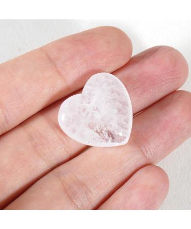 Soulnioi White Crystal Heart Stone Mini Love Pocket Stone - 20mm Tumbled Worry Stone for Reiki Meditation & Stress Relief - Buy Online on GoSupps.com