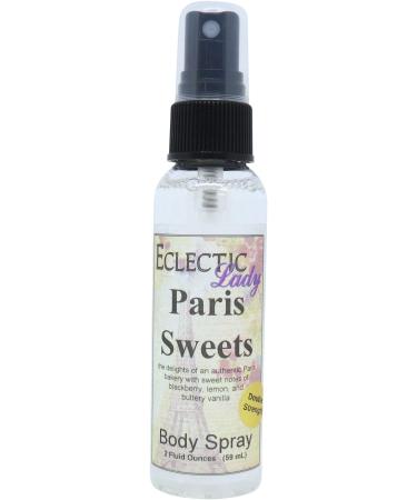 Paris Sweets Body Spray (Double Strength) 2 ounces Body Mist for Women with Clean Light & Gentle Fragrance Long Lasting Perfume with Comforting Scent for Men & Women Cologne with Soft Subtle 2 Fluid Ounces (Double Strength)