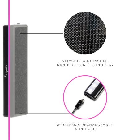 Leopara Makeup Lighting System - Set of 4 Portable LED Vanity Lights | Wireless & Rechargeable | Bright Lighting for Any Mirror | Leopard Lux Travel Case - Buy Online on GoSupps.com