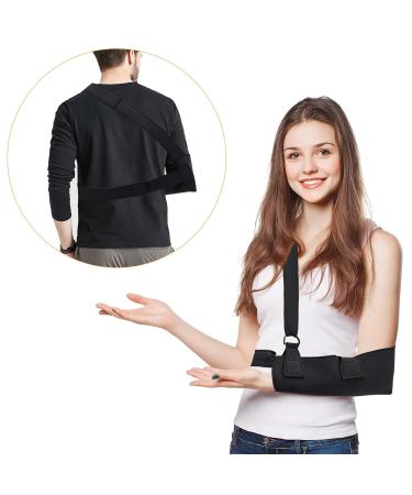 Arm Sling Shoulder Immobilizer with Waist Strap - Support for Rotator Cuff Dislocations & Broken Arms - Unisex for Right & Left - Buy Online on GoSupps.com