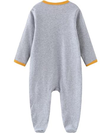 MAMIMAKA Cotton Footed Pajamas for Newborns | Boys & Girls 0-18 Months | 3-6 Months Long Sleeve | Color10 - Buy Online on GoSupps.com