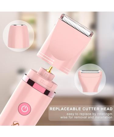 Scottomon Electric Bikini Trimmer Set for Women | Waterproof Cordless 3-in-1 Body Hair Shaver & Groomer - Ideal for Face & Body | Pink - Buy Online on GoSupps.com