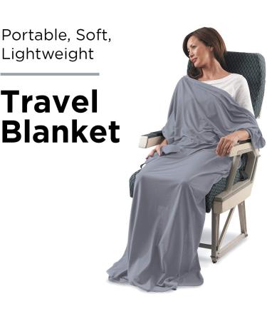 PGI Traders Soft Travel Blanket with Bag | Versatile Pillow/Blanket for Airplane, Car, Office & Home | Lightweight, Cozy, Portable & Compact | Smoke Full Smoke - Buy Online on GoSupps.com