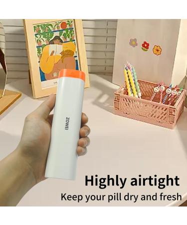 7 Day Pill Organizer - Stylish Weekly Travel Pill Case for Vitamins & Medications - Cute Orange Daily Pill Box - Buy Online on GoSupps.com