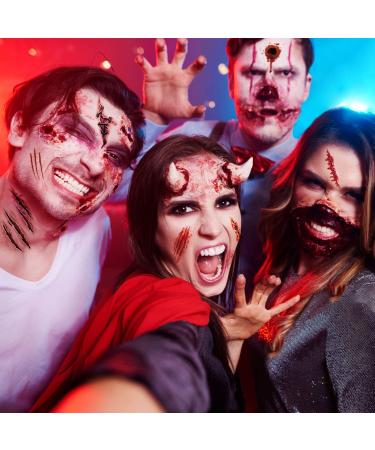 140 PCS Halloween Zombie Makeup Set - Fake Scars, Bloody Wounds, Temporary Tattoos for Women, Men, Kids - Perfect for Halloween Party Cosplay - Buy Online on GoSupps.com