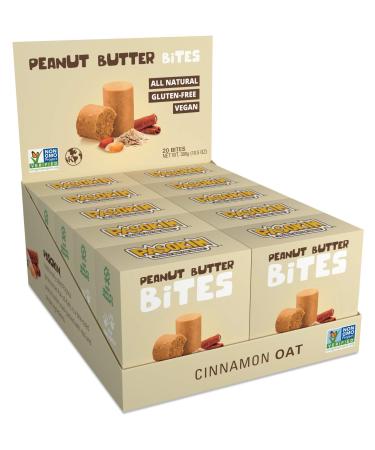 Pasokin | Cinnamon Oat Peanut Butter Snack, All Natural PB Bites | Kosher, Gluten Free, Vegan Protein | Pacoca Made in USA, 0.5oz bites [20 count]