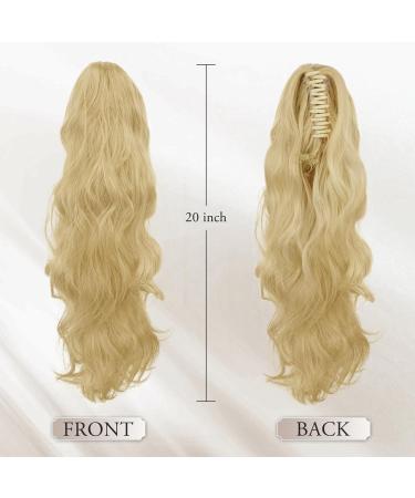 BARSDAR 20'' Long Wavy Blonde Ponytail Extension - Synthetic Hairpiece for Women - Ash Blonde Mix Bleach Blonde - Perfect for Daily Use, Parties, and Halloween - Clip in Ponytail Hair Extension (Pack of 1) - Buy Online on GoSupps.com