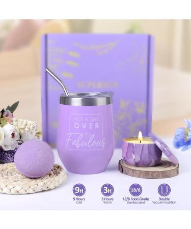 Unique Lavender Spa Gift Basket for Women | Perfect Birthday Gifts for Mom Sister Wife Teacher & Friends | International Shipping Available - Buy Online on GoSupps.com