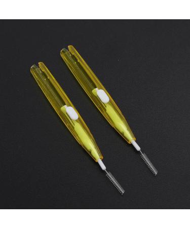Braces Cleaner - 60 Interdental Brushes for Orthodontic Care | Slim Design with PP Handle - Yellow - Buy Online on GoSupps.com