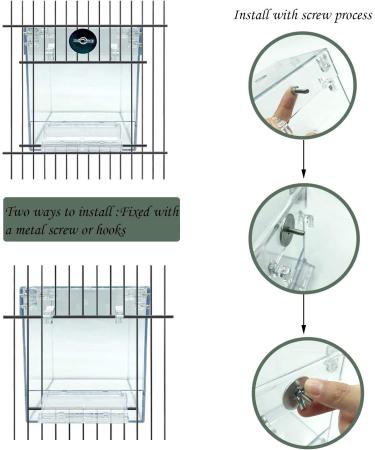 PINVNBY Acrylic Parrot Bath Box - No-Leakage Bathtub for Cage - Hanging Tube Shower Box - Water Injector Balls - Toys for Small Pet Birds - Transparent (6 Pcs) - Buy Online on GoSupps.com