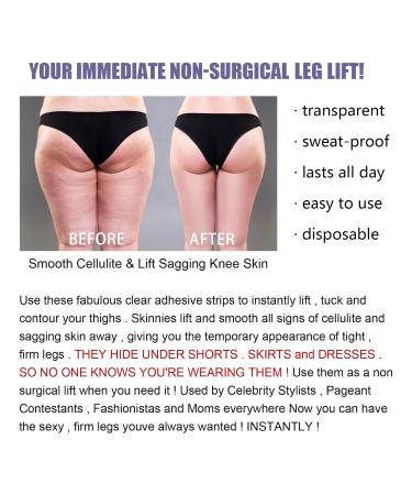 Thigh Lift Tape Transparent Lifting Adhesive Bandage for Sagging Skin | Waterproof & Ultra Thin | 20pcs Disposable Stickers - Buy Online on GoSupps.com