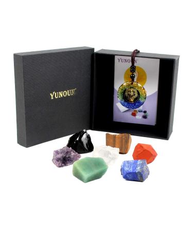 Yunoun Reiki Healing Crystal Chakra Stones - Natural Rough Raw Stone for Crystal Healing Kits 8
