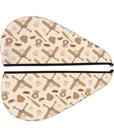 Hand Drawn Baseball Microfiber Hair Towel - Soft Super Absorbent Quick Dry Hair Wrap for Women with Long Curly & Thick Hair - Buy Online on GoSupps.com