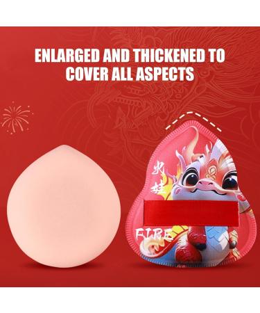Powder Puff for Face Powder - Dragon Pattern Setting Powder Puff Pressed Powder Applicator Pad with Storage Box Beauty Makeup Tools for Loose & Cosmetic Foundation - Buy Online on GoSupps.com