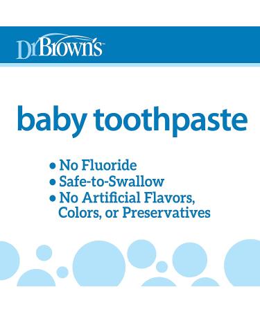 Dr. Brown's Baby Toothpaste Apple Pear Flavor | Fluoride Free | Made in USA | 0-3 Years | 1.4oz - Buy Online on GoSupps.com