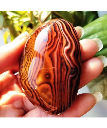 Natural Lace Stone Sardonyx Agate Palm Hand Play Witchcraft Supplies Spiritual Decor Home Decoration Crystals ZJGIDTEM (Color : A599 51g) - Buy Online on GoSupps.com