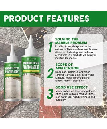 DENGWANG Stonearmor Nano Silicone Coating Stone Nano Crystal-Plating Agent for Kitchen Nanometer Crystal Plating Agent Coating of Stone Nanocrystals Long-Lasting Gloss Enhancement (160 ml 2pcs) 0.08 ml (Pack of 12) 2pcs - Buy Online on GoSupps.com