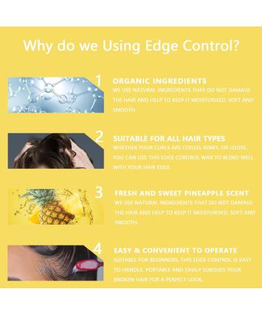 Pineapple Edge Control Wax 8.25 OZ - Non-Greasy Smoother with Extreme Hold - For All Hair Types - Water-Based Edge Stay Gel - Buy Online on GoSupps.com
